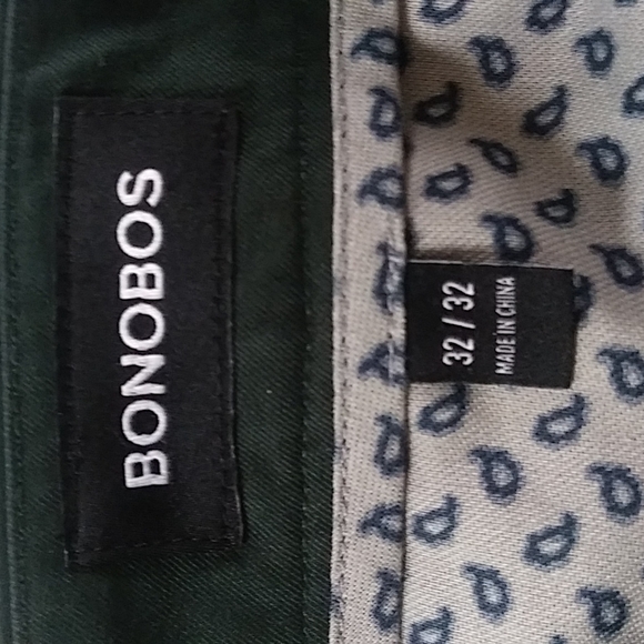 Bonobos chino pants, green, size 32/32 slim - Picture 3 of 5